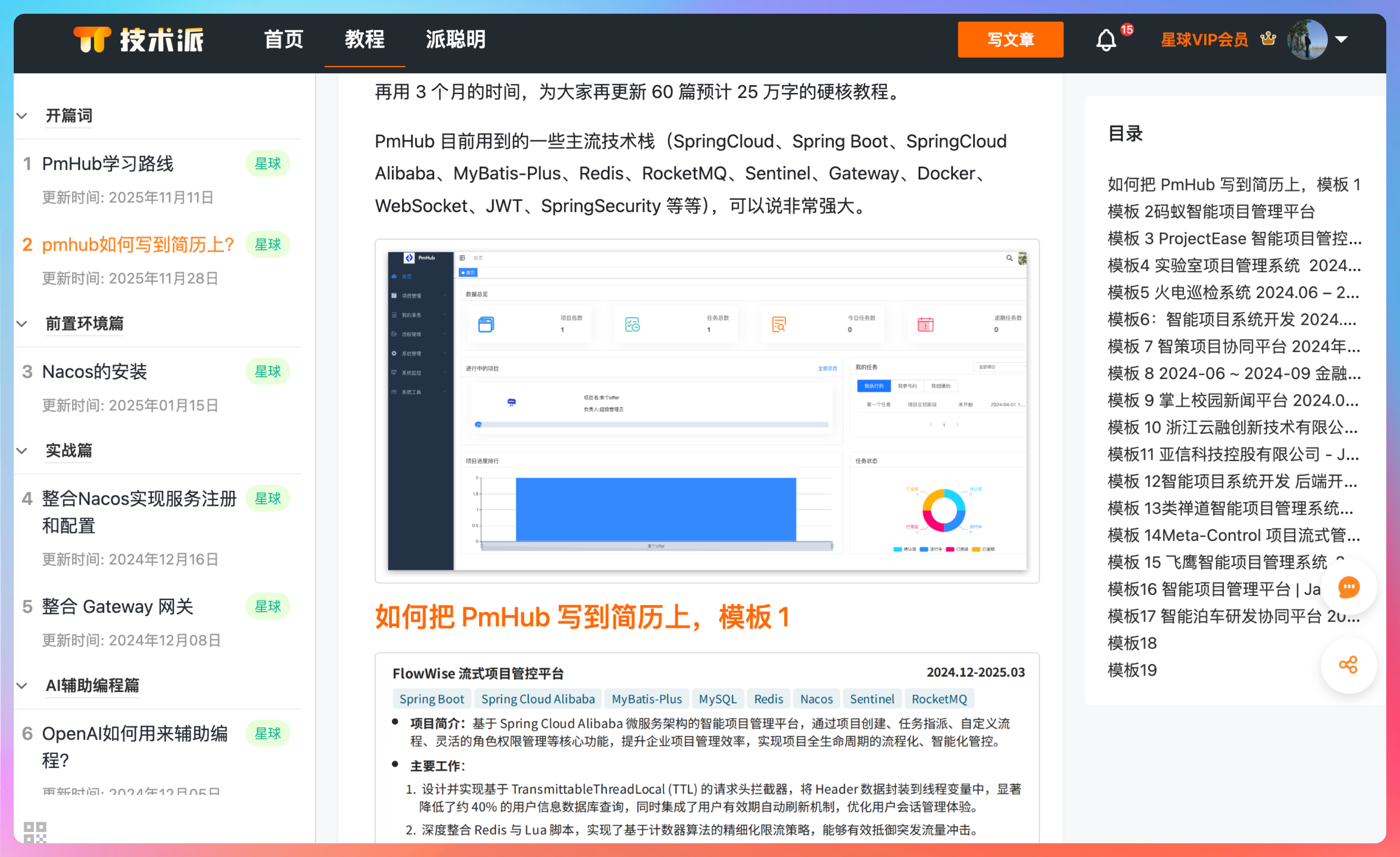 如何把 PmHub 写到简历上